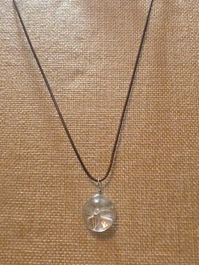 Delicate Clear Glass Orb Pendant Necklace - Women Jewelry